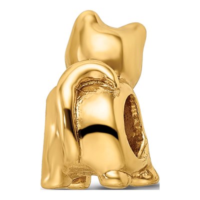 Gold-Plated Sterling Silver Cat Bead – view 7