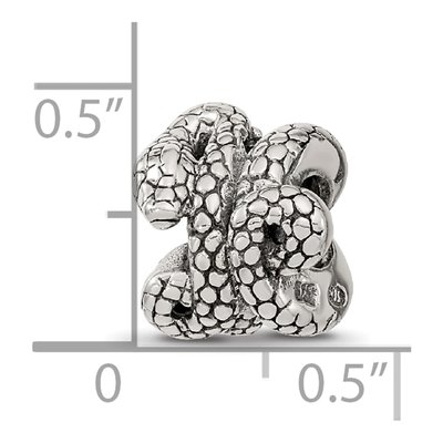 Sterling Silver Snake Bead – view 6