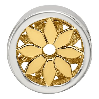 Sterling Silver Flower Bead – view 6