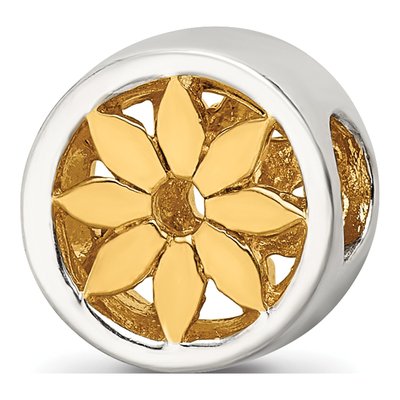 Sterling Silver Flower Bead