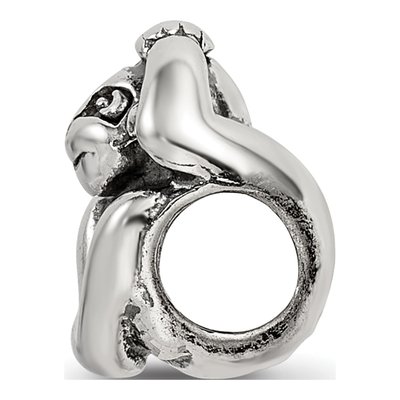 Sterling Silver Monkey Bead – view 4