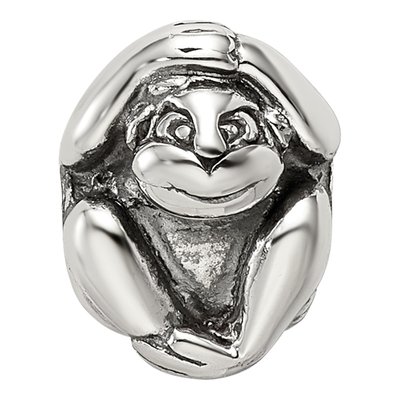 Sterling Silver Monkey Bead – view 5