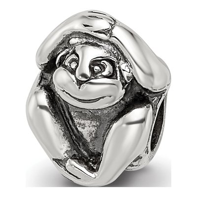 Sterling Silver Monkey Bead