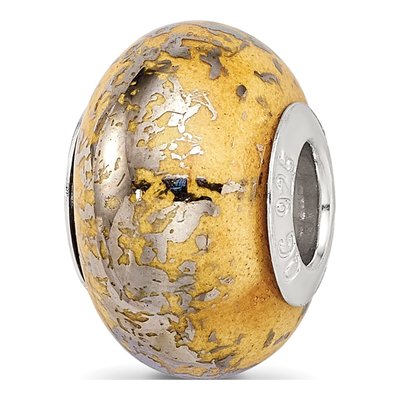Sterling Silver Ceramic Bead