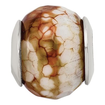 Sterling Silver Agate Cracked Shell Bead – view 7