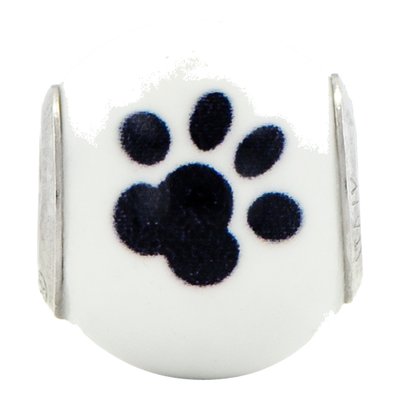 Sterling Silver Enameled Cat Bead – view 4