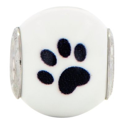 Sterling Silver Enameled Dog Bead – view 2