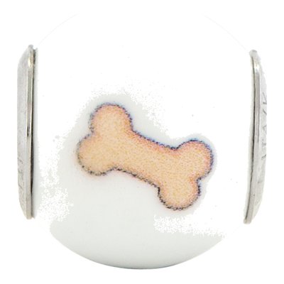 Sterling Silver Enameled Dog Bead – view 4