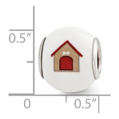 Sterling Silver Enameled Dog Bead – view 7