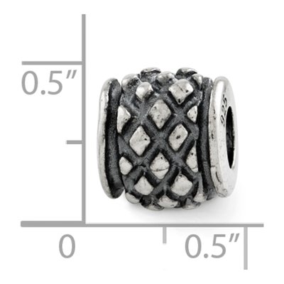 Sterling Silver Antiqued Bead – view 4