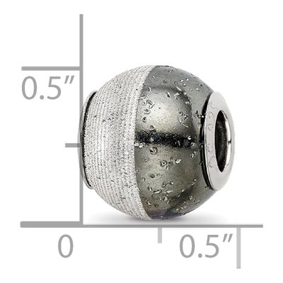 Sterling Silver Black Sparkle Bead – view 6