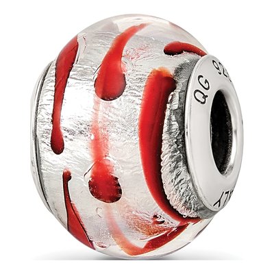 Sterling Silver Murano Glass Bead