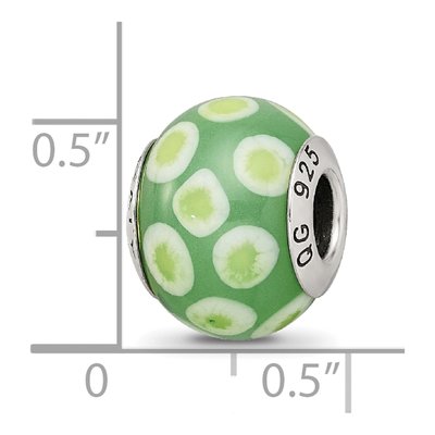 Sterling Silver Green Murano Bead – view 6