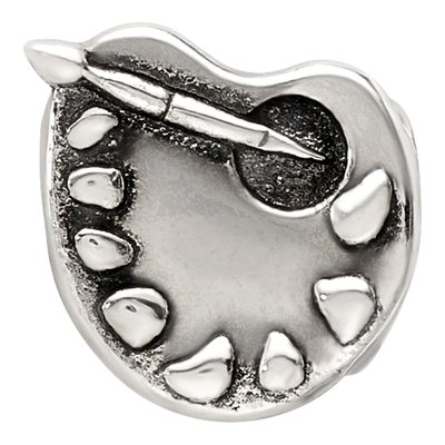 Sterling Silver Artist's Palette Bead – view 5