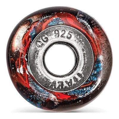 Sterling Silver Murano Glass Blue Orange Bead – view 2
