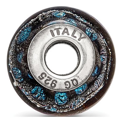Sterling Silver Blue Dots Murano Glass Bead – view 4