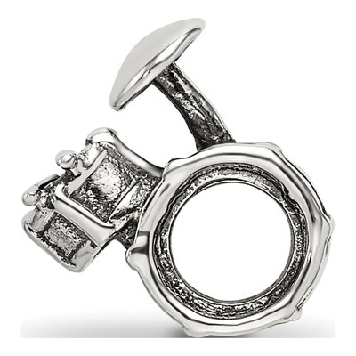Sterling Silver Drum Set Bead – view 4
