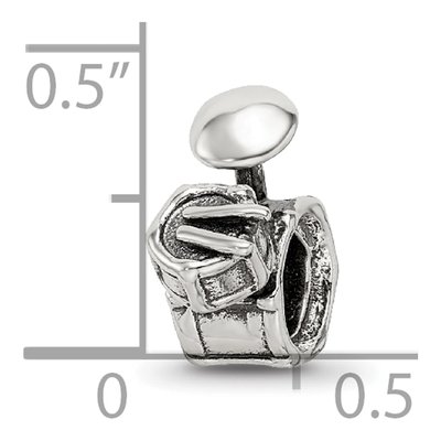Sterling Silver Drum Set Bead – view 7
