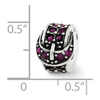 Sterling Silver Crystal Buckle Bead – view 4