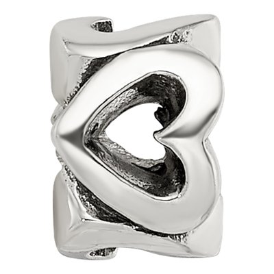 Sterling Silver Kids Heart Bead – view 5