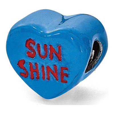 Sterling Silver Kids Sun Heart Bead – view 7