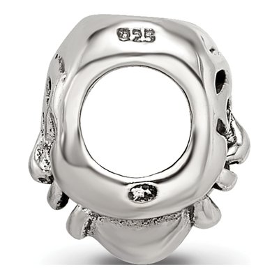 Sterling Silver Comedy Mask Bead – view 4