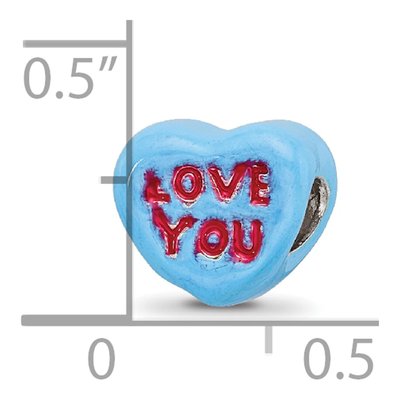 Sterling Silver Kids 'love You' Heart Bead – view 5