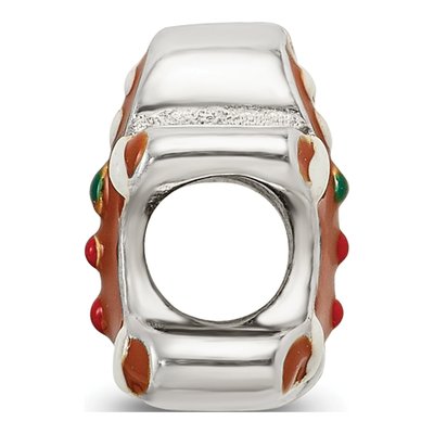 Sterling Silver Gingerbread Man Bead – view 4