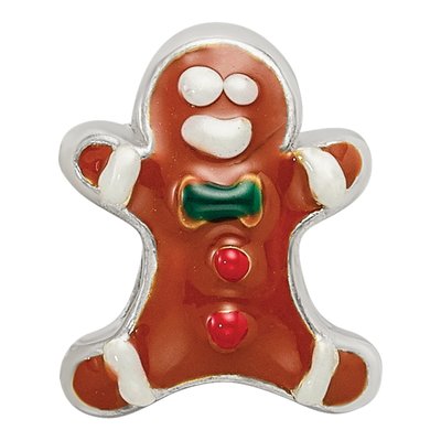 Sterling Silver Gingerbread Man Bead – view 6