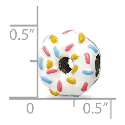 Sterling Silver Enamel Donut Sprinkles Bead – view 5