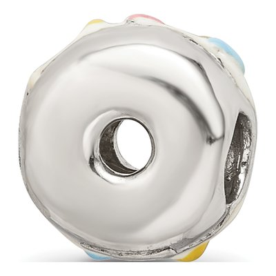 Sterling Silver Enamel Donut Sprinkles Bead – view 7