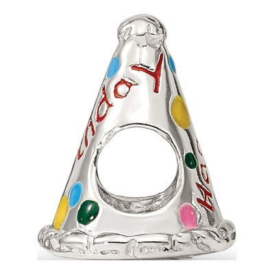 Sterling Silver Happy Birthday Hat Bead – view 4