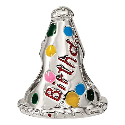 Sterling Silver Happy Birthday Hat Bead – view 6