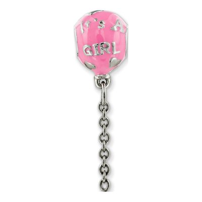 Sterling Silver It's Girl Balloon Bead – view 7