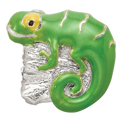 Sterling Silver Enameled Lizard Bead – view 6