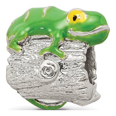 Sterling Silver Enameled Lizard Bead – view 7