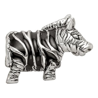 Sterling Silver Enameled Zebra Bead – view 6
