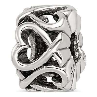 Sterling Silver Hearts Bead