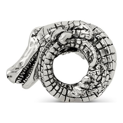 Sterling Silver Alligator Bead – view 2