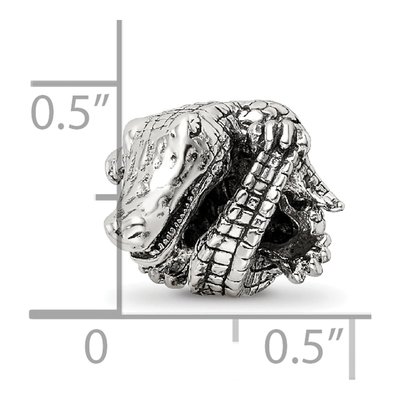 Sterling Silver Alligator Bead – view 5