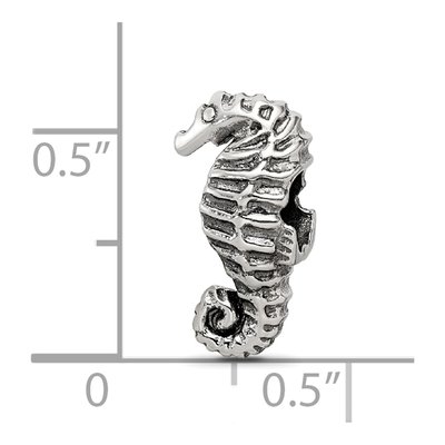 Sterling Silver Seahorse Bead – view 3