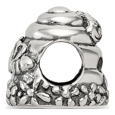 Sterling Silver Beehive Bead – view 4