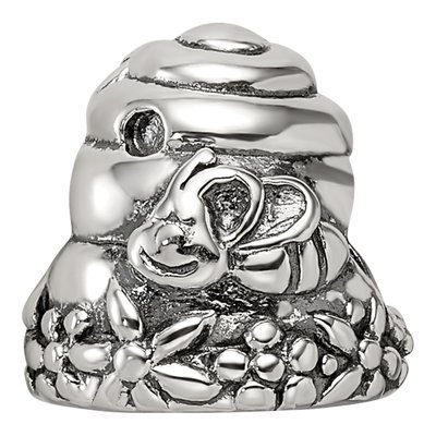 Sterling Silver Beehive Bead – view 5