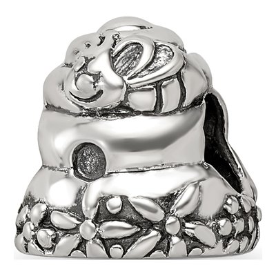 Sterling Silver Beehive Bead – view 8