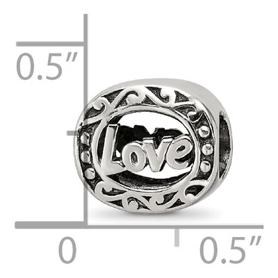 Sterling Silver Love Bead – view 5