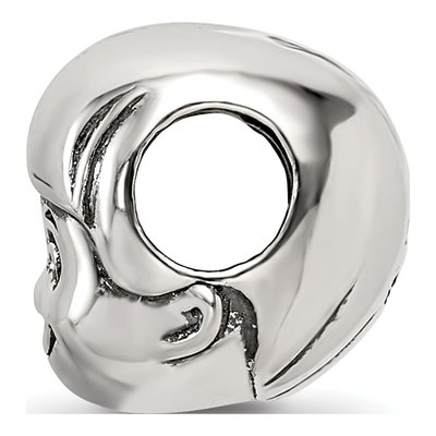 Sterling Silver Little Boy's Head Bead – view 4