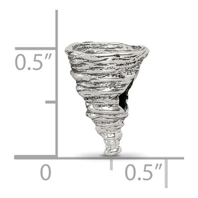 Sterling Silver Tornado Bead – view 3