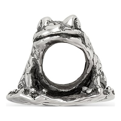 Sterling Silver Frog on Lily Pad Bead – view 4