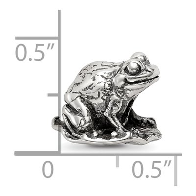 Sterling Silver Frog on Lily Pad Bead – view 5