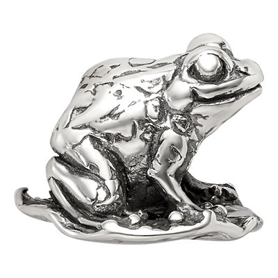 Sterling Silver Frog on Lily Pad Bead – view 6
